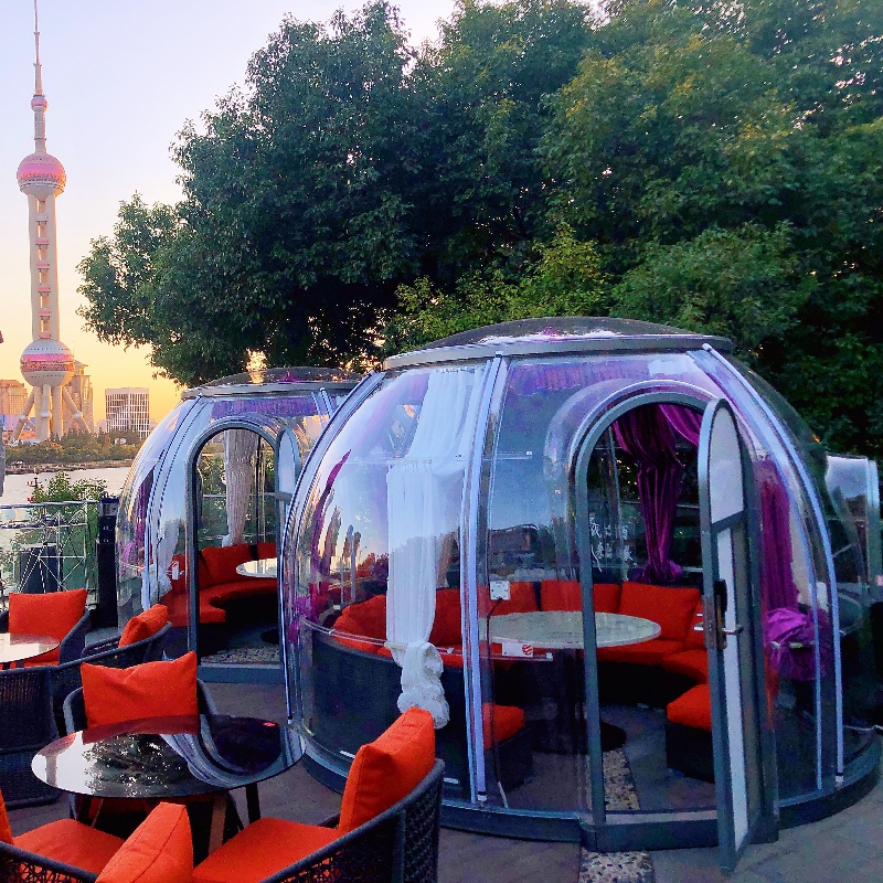 3.5 Meter Luxus Transparentes Kuppelzelt geodätisches Camping Kuppelzelt im Freien für Resort Hotel, Camping, Aktivitäten im Freien