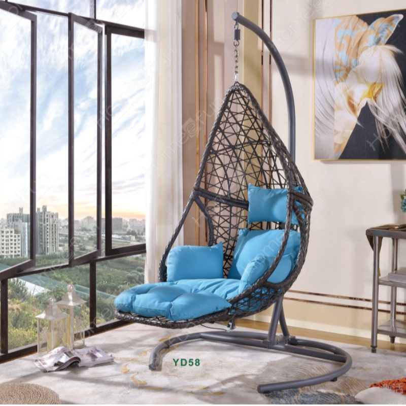 Hohe Qualität Mehrere Farben Outdoor Indoor Rattan Patio Stuhl Ei Schaukel Hängestuhl Patio Garten Schaukel Stuhl