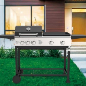 Schwarz Heavy Duty Grill Outdoor Garten Patio Premium BBQ Raucher Ofen Picknick Camping Patio Hinterhof Kochen Holzkohle BBQ Grills