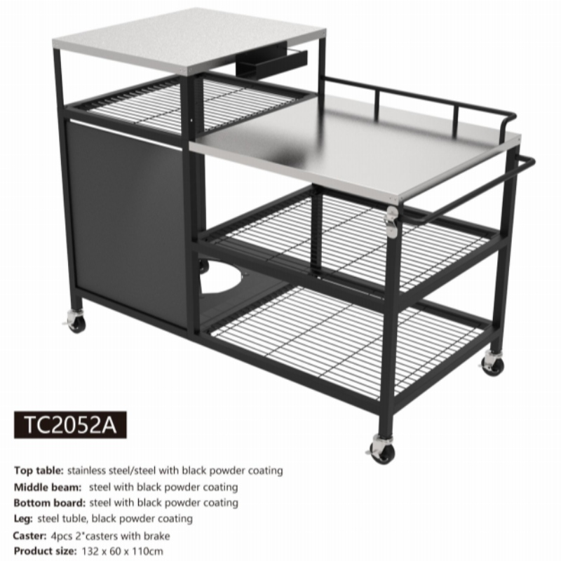 Multifunktionale abnehmbare Küche Regal Organizer Speicher Rack Küche Arbeitstisch 2Pcs 6 Zoll PE Räder