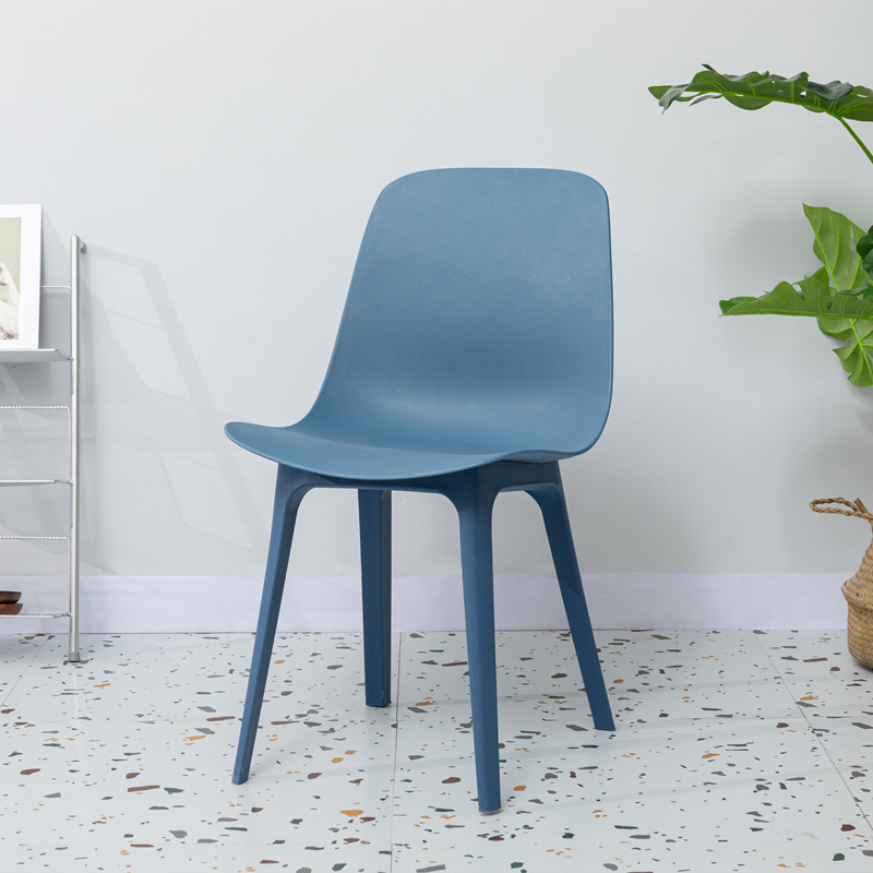 Fabrik Großhandel Moderne Kunststoff Farbige Stuhl Armlose Feste Rückenlehne Einfache Lounge Kunststoff Esszimmer Stuhl