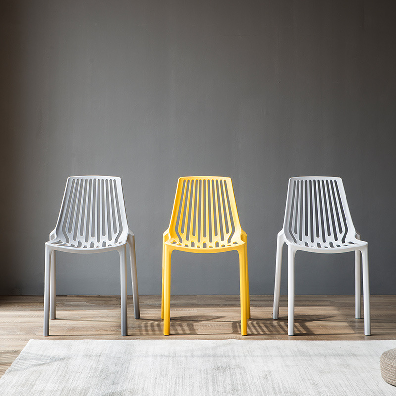 Freizeit im Freien Restaurant Cafe Esszimmerstühle moderne Wohnzimmer Stacktable PP Plastik Essstuhl